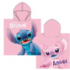 Pončo Disney Lilo a Stitch růžové 55x110cm