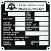 AVIA PRAHA 9 - Letňany výrobný štítok