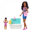 Barbie CHŮVA HERNÍ SET 5.s vanou - černoška