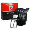 Opasok - Pierre Cardin Black, Navy Blue Belt - Men's Product (Elegantný, kožený pánsky opasok s kovovou svorkou)