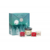 Yankee Candle Bright Lights Twinkling Lights vonná sviečka 122 g + Christmas Eve votívna sviečka 37 g + Sparkling Cinnamon votívna sviečka 37 g + Vanilla Crème Brûlée votívna sviečka 37 g
