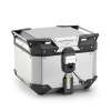 OBKEV42A strieborný horný kufor GIVI Trekker Outback EVO hliníkový (Monokey topcase), bez zámku, 42 l.