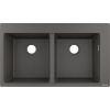 HANSGROHE S510-F770 SilicaTec granitový dvojdrez, montáž na pracovnú dosku, 880 x 510 mm, kamenná sivá, 43316290