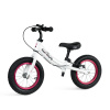 Detské odrážadlo MOVINO Cariboo ADVENTURE s brzdou, nafukovacie kolesá 12'', bielo-ružové