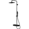 STEINBERG 390 nástenný sprchový systém s termostatom, horná sprcha 258 x 186 mm, ručná sprcha 1jet, matná čierna, 3902700S