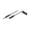 PREMIUMCORD Kabel prodlužovací audio Jack 6,3mm M/F spirálový 1m - 5m kjack6mf5