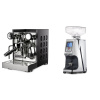 Rocket Espresso Appartamento TCA, black/black + Eureka Atom 60, chrome