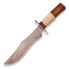 KnifeBoss velký damaškový nůž Bowie Camel Bone & RoseWood