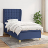 vidaXL Posteľný rám boxsping s matracom modrý 80x200 cm látka - Modrá - 165596-99965