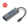 i-Tec USB-C 3.1 HUB 3port Metal + Gigabit Ethernet adaptér, 1x USB na RJ-45