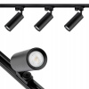 Kolajnicové led svietidla - Čierna koľajnica 1,5 m + 3x lampa LED GU10 (Čierna koľajnica 1,5 m + 3x lampa LED GU10)