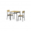 AUTRONIC Jedálenský set s 2 stoličkami, 70x70x76cm, mdf, divoký dub, AUT-O2121 OAK