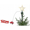 Vianočné ozdoby - Hviezda vianočného stromčeka s lietajúcim Santa Claus viedla (Vianočné ozdoby - Hviezda vianočného stromčeka s lietajúcim Santa Claus viedla)