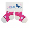 Sock Ons Sock Ons Návleky ne detské ponožky, Pink Spots - Veľkosť 0-6m