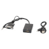 LANBERG VGA(M)+MINIJACK 3,5MM(M)->HDMI(F) ADAPTÉROVÝ KABEL 20CM ČERNÝ AD-0021-BK Lanberg