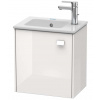 Duravit Brioso Umývadlová skrinka 44x42x29 cm, ľavá, 1 dvierka, lesklá biela BR4000L2222
