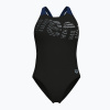 Dámske jednodielne plavky arena Flowing V Back black/navy