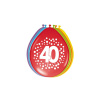 Folat balón, 30 cm, 8 ks - číslo 40, bodky