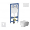 Geberit Duofix Set predstenovej inštalácie, klozetu a dosky Duravit ME by Starck, tlačidla Sigma01, Rimless, SoftClose, alpská biela SANI11CP3109