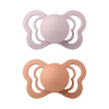 BIBS Couture Pink Plum/Peach ortodont. cumlík zo silikónu 2ks, veľkosť 2