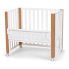 KINDERKRAFT SELECT Postieľka drevená Koya s funkciou ohrádky vrátane matraca White, Premium 120x60x81 biela