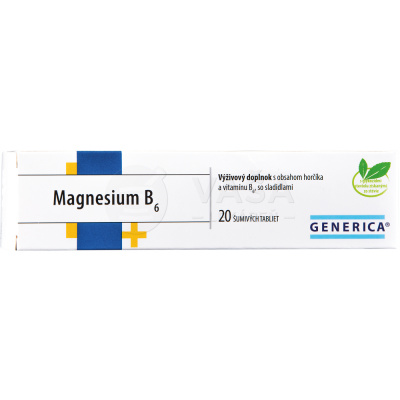 GENERICA Magnesium B6 20 šumivých tabliet