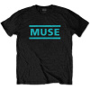 Muse - Light Blue Logo (Black) (tričko) Small