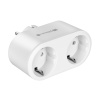 Kruger&Matz KM2203 Inteligentná zásuvka Dual Connect P5 WiFi Tuya, biela