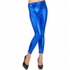 Lesklé modré legíny disco S/M