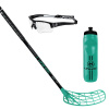 Unihoc UNILITE PRODIGY FL 36 + bottle & goggles černá / tyrkysová, Pravá (pravá ruka dole), 75cm (=85cm)
