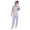 Nohavice na pevný pás biele - dámske (zmesový materiál) VYROBENÉ NA SLOVENSKU
