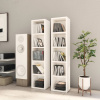 Skrinky na CD 2 ks, biele 21x16x93,5 cm, kompozitné drevo-ForU-802696