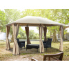 Veľký záhradný altánok Barbara 400x300 cm, béžový