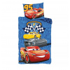 Detské obliečky do postieľky 100x135 CARS na modrom
