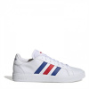 adidas Court Base 2 Trainers Mens White/Blue 7.5 (41.3)