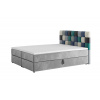 Čalúnená posteľ boxspring APPLE + úložný priestor + matrac + rošt - itaka 14/modrá / 160x200 / s vrchným matracom