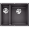 Blanco Subline 340/160-U, silgranitový drez pod pracovnú dosku 555x460x190 mm, drez vpravo, 1,5-komorový, sivá skala, BLA-523559