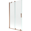 Mexen Velar vaňová zástena 2-dielna posuvná 100 x 150 cm, transparentná, ružové zlato - 896-100-000-01-60