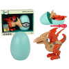mamido Dinosaurie pterodaktyl Set s vajcom DIY skrutkovač červená