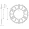oceľová rozeta SUN1-3565-48, SUNSTAR (48 zubov) HONDA CRF 250 L, XR 250 R