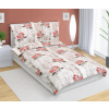 Bellatex Povlečení krepové - 140x220, 70x90 cm Kvítek červená
