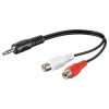 PremiumCord Kabel Jack 3.5mm-2xCINCH M/F 20cm kjackcinf02