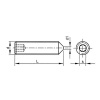 Skrutka stavacia s hrotom-inbus DIN 914 M6x30 nerez A2