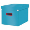 Leitz kartónový úložný box s vekom 32 x 36 x 31 cm Modrý