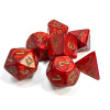 Sada kociek na RPG: Chessex - Scarab Scarlet Gold (7 ks)