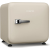 Klarstein Audrey Evo mini chladnička 43L - retro dizajn, tichá 40 dB, kompresor, nastaviteľné nožičky, otočné dvere, malá chladnička do spálne a kancelárie, krémová