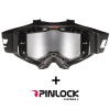 LS2 AURA PRO GOGGLE BLACK WITH IRIDIUM VISOR