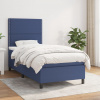 Box spring postel s matrací modrá 90x200 cm textil Modrá 3141671