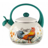 Čajník, kanvica na čaj - Kanvica smalt 2,2l s Rooster Whistle Indukcia (Čajník, kanvica na čaj - Kanvica smalt 2,2l s Rooster Whistle Indukcia)