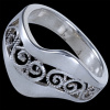 Silver.ag Prsteň strieborný, rastlinný motív R2490